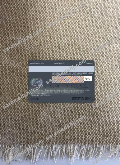 Bosnia and Herzegovina Bosna International bank mastercard photolook back